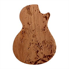 Hidden Heart Guitar Shape Wood Guitar Pick Holder Case And Picks Set