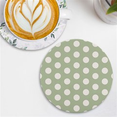 Polk Dots Seamless Pattern Uv Print Round Tile Coaster