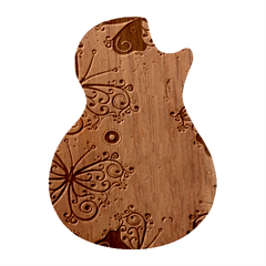Butterflies, Abstract, Background, Colorful Guitar Shape Wood Guitar Pick Holder Case And Picks Set