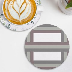 Minimal Mixed Abstract Lines Print Copia Uv Print Round Tile Coaster