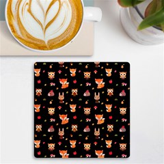 Cool Woodland Animal, Koteto, Scandinavian, Acorn Uv Print Square Tile Coaster 
