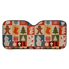 Cute Christmas Seamless Pattern Vector  - Car Windshield Sunshade