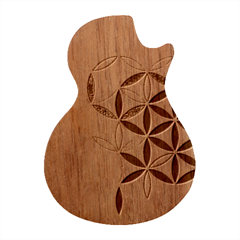Mandala Rainbow Colorful Guitar Shape Wood Guitar Pick Holder Case And Picks Set