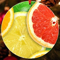 Fruit, Lemon Uv Print Acrylic Ornament Round
