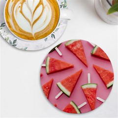 Fruits, Watermelon, Fruit Uv Print Round Tile Coaster