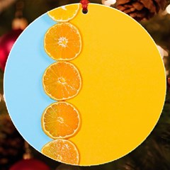 Orange, Slices, Fruit, Citrus Uv Print Acrylic Ornament Round