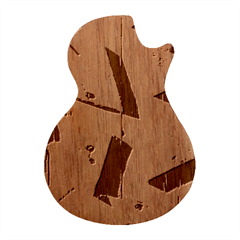 Watermelons, Fruits Guitar Shape Wood Guitar Pick Holder Case And Picks Set