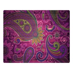 Abstract Purple Pattern Two Sides Premium Plush Fleece Blanket (large)