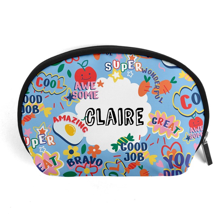 Personalized Positive Quotes Name Any Text Accessory Pouch (Large)