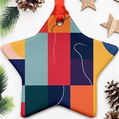  Minimalist Pattern With Simple Lines And Shapes, Creating A Clean And Modern Aesthe Ornament (star)