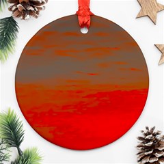 Crimson Skys Round Ornament (two Sides)