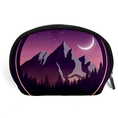 Mountain Night Crescent Moon Accessory Pouch (large)