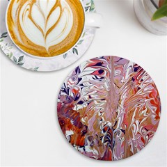 Pour Flames Uv Print Round Tile Coaster