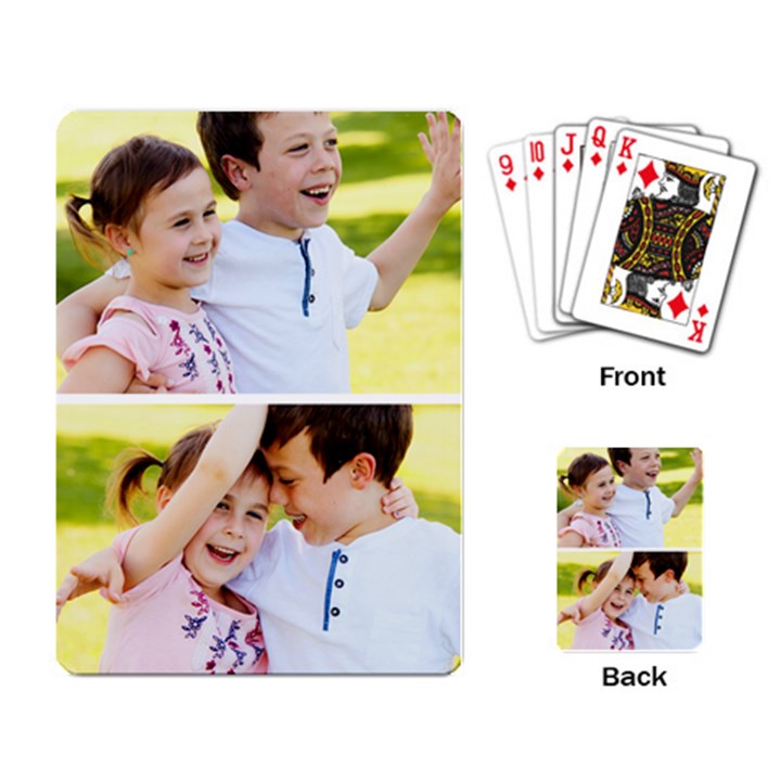 Two Photo Collage Playing Cards Single Design (Rectangle)