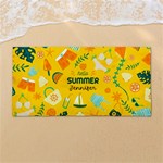 Custom Summer Holiday Any Text Name 54 X27  Super Absorbent Beach Towel	 Front