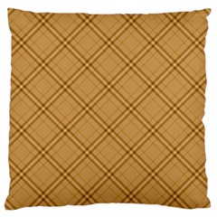 Autumn Fall Plaid Tartan 1 Diagonal Large Cushion Case (one Side)