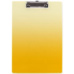 Cream Yellow To Amber Orange Linear Gradient A4 Acrylic Clipboard
