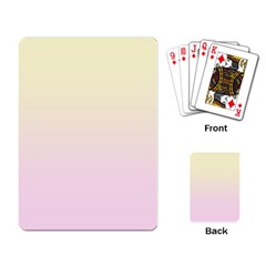 Cream Yellow To Pink Lace Linear Gradient Playing Cards Single Design (rectangle)