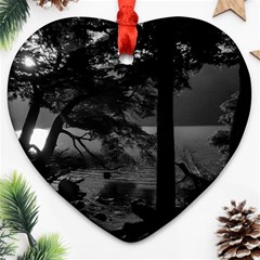 Los Alerces National Park Waterfront Landscape, Argentina002 Heart Ornament (two Sides)