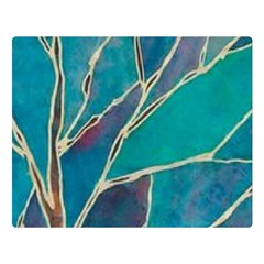Aqua Batik, Abstract, Colorful Two Sides Premium Plush Fleece Blanket (large)