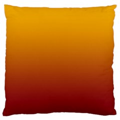 Amber Orange To Burgundy Red Linear Gradient Large Cushion Case (one Side)