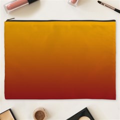 Amber Orange To Burgundy Red Linear Gradient Cosmetic Bag (xxxl)