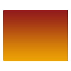 Burgundy Red To Amber Orange Linear Gradient Two Sides Premium Plush Fleece Blanket (large)