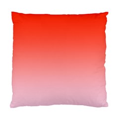 Scarlet Red To Pink Lace Linear Gradient Standard Cushion Case (one Side)
