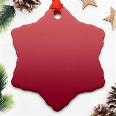 Coral Pink To Burgundy Red Linear Gradient Snowflake Ornament (two Sides)