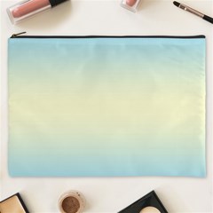Baby Blue To Cream Yellow Bilinear Gradient Cosmetic Bag (xxxl)