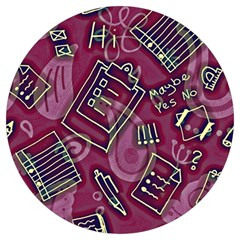 Abstract Art Pattern Design Background Round Trivet