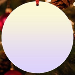 Cream Yellow To Pale Violet Linear Gradient Uv Print Acrylic Ornament Round