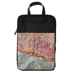 Red And Gray Rock Texture Print Foldable Shoe Storage Bag
