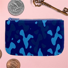 Blue Camouflage Pattern Large Coin Purse