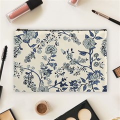 Blue Vintage Background Cosmetic Bag (large)