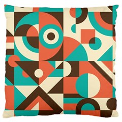 Retro Colorful Background, Retro Abstraction Large Cushion Case (one Side)