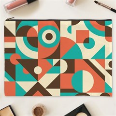 Retro Colorful Background, Retro Abstraction Cosmetic Bag (xxxl)