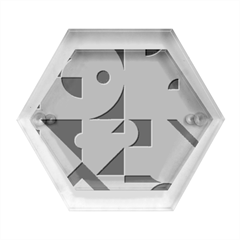 Retro Colorful Background, Retro Abstraction Hexagon Wood Jewelry Box