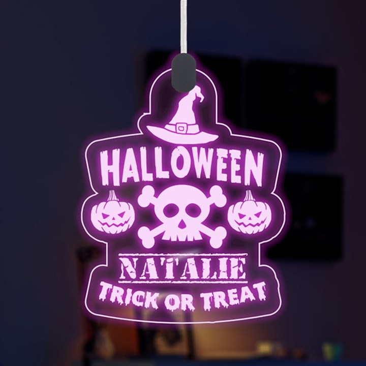 Personalized Happy Halloween Name Any Text LED Acrylic Ornament LED Acrylic Ornament