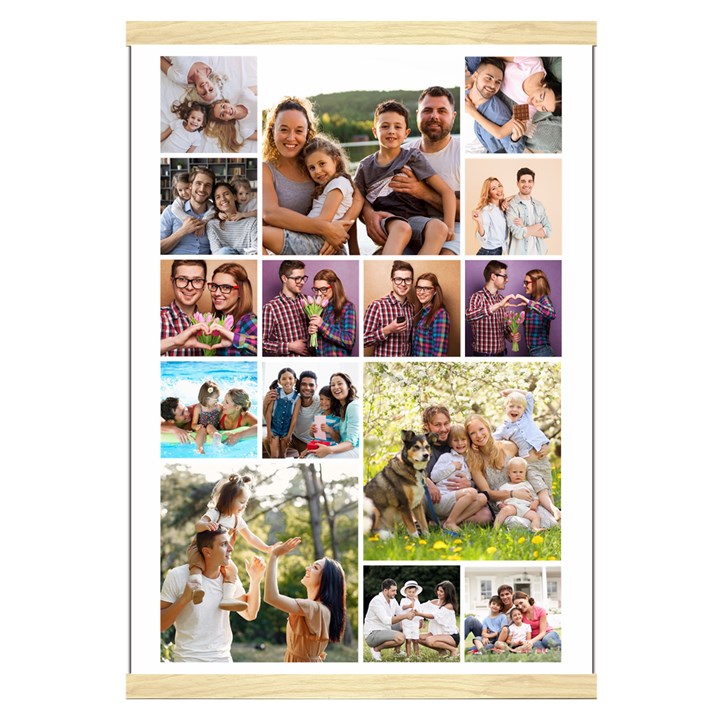 Personalized 15 Photos Hanging Canvas Print Hanging Canvas Prints 16  x 22 