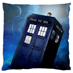 Tardis Doctor Who Space Blue Large Cushion Case (one Side)