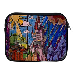 Castle Building Stained Glass Apple Ipad 2/3/4 Zipper Cases