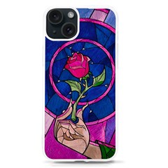 Enchanted Rose Stained Glass Iphone 15 Tpu Uv Print Case