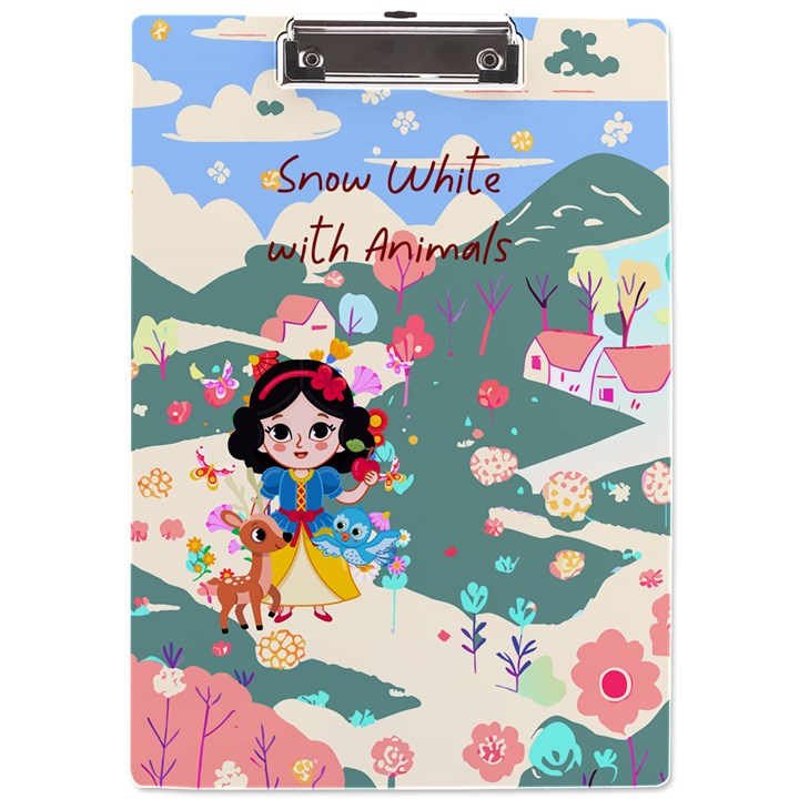 Personalized Snow White Name A4 Acrylic Clipboard A4 Acrylic Clipboard