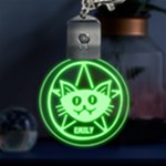 Personalized Name Halloween Multicolor LED Acrylic Ornament Front