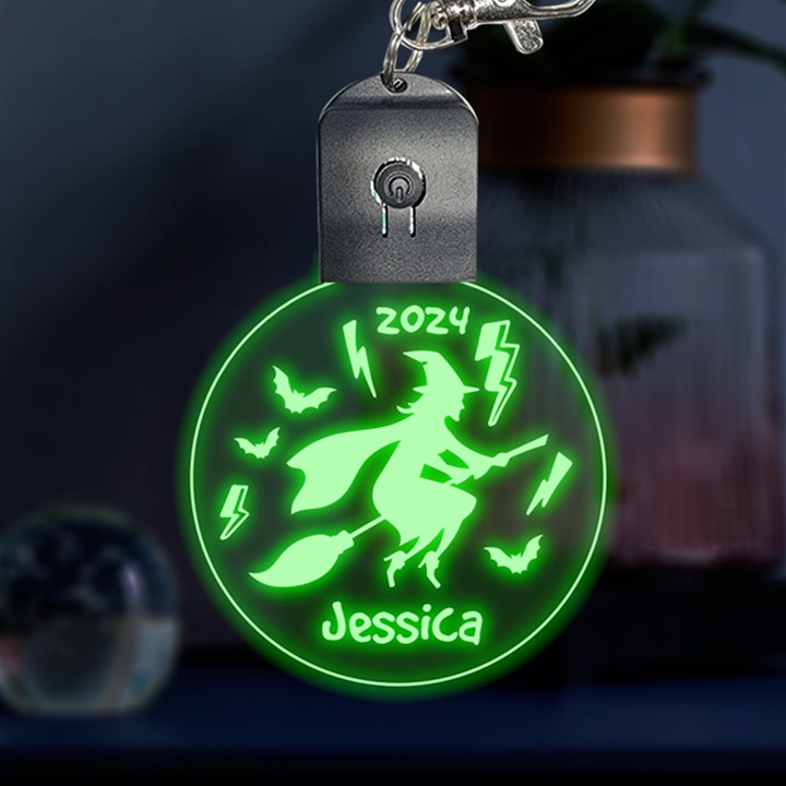 Personalized Name Halloween Multicolor LED Acrylic Ornament