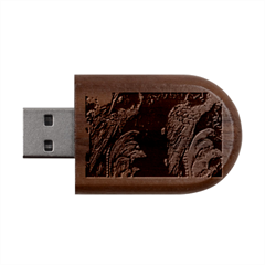 Birds Wood Oval Usb Flash Drive