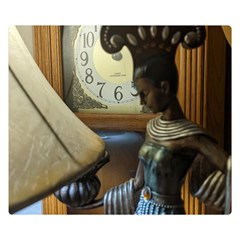 Clock And Lady Two Sides Premium Plush Fleece Blanket (kids Size)