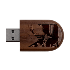 Lady Wood Oval Usb Flash Drive