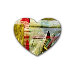 Fabrics Rubber Coaster (heart)